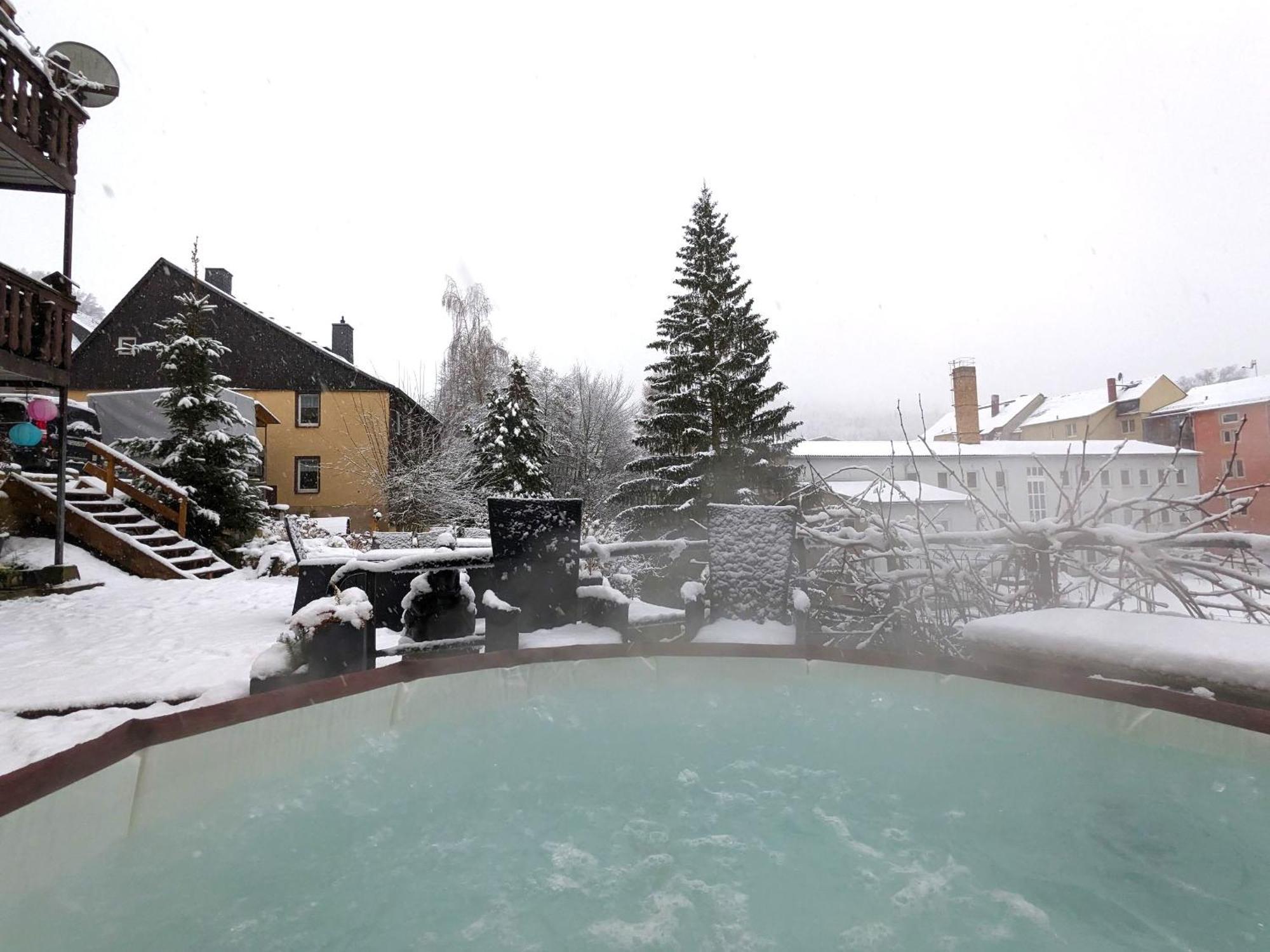 Hw2B - Urlaubsmagie - Wohlfuehlwohnung Mit Balkon, Pool, Sauna & Terrasse Sebnitz Exterior foto