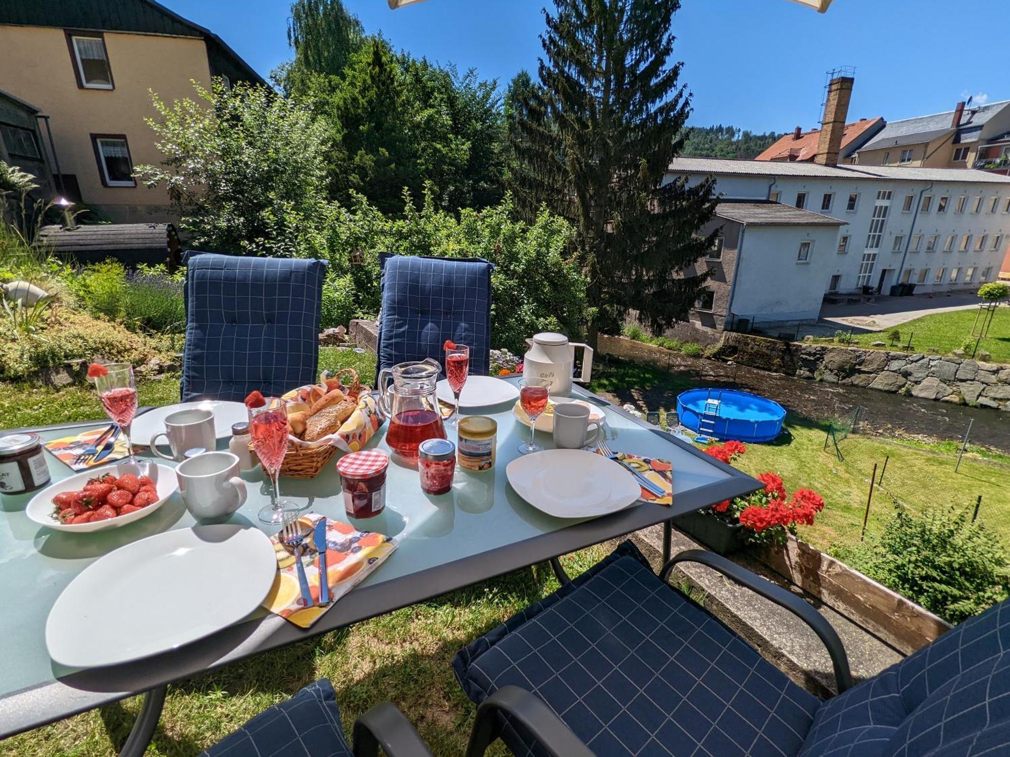 Hw2B - Urlaubsmagie - Wohlfuehlwohnung Mit Balkon, Pool, Sauna & Terrasse Sebnitz Exterior foto
